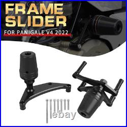 Engine Frame Slider Guard Pad Protect For Ducati Panigale V4 V4S 2022-2023 Black