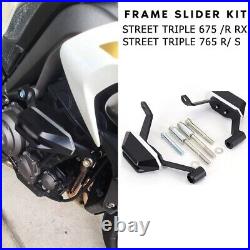 For Triump Triple 675 RX 765 R/ S /RS Engine Guard Crash Side Frame Slider Kits