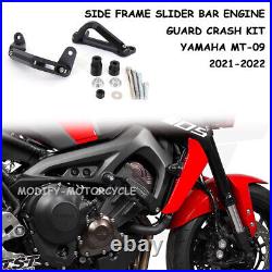 Frame Slider Bar Engine Guard Crash Black Kit For YAMAHA MT-09 MT-09 SP 2021-22