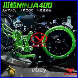 Green CNC Engine Frame Slider Crash Pads Protector For Ninja400 Z400 18-22 2023