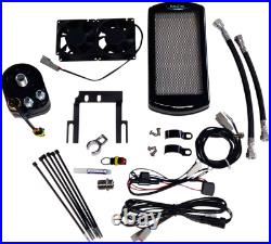 UC Center Frame Mount Engine Oil Cooler Kit Gloss Black HD Softail Custom 07-10